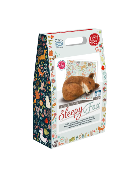 Kit creativo in lana cardata - volpe