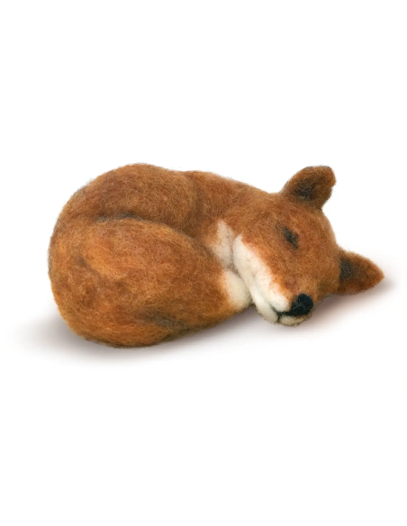 Kit creativo in lana cardata - volpe