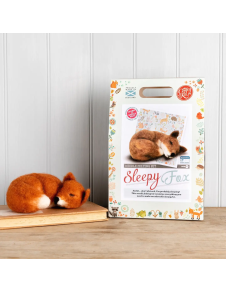 Kit creativo in lana cardata - volpe