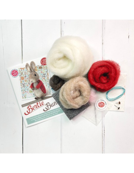 Kit creativo in lana cardata - coniglietto