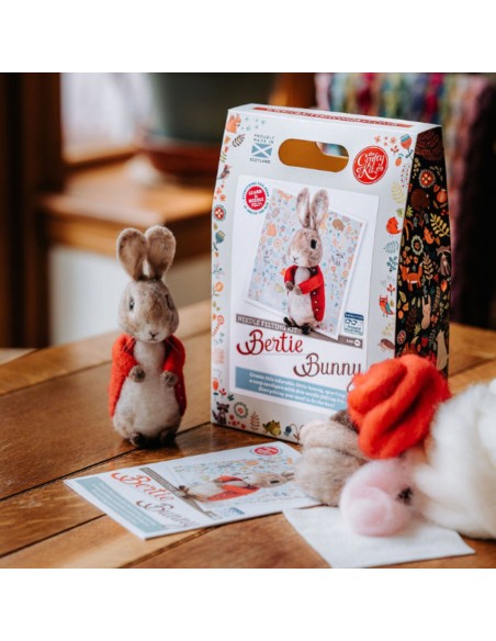 Kit creativo in lana cardata - coniglietto