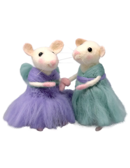 Kit creativo in lana cardata - Poppy e Daisy