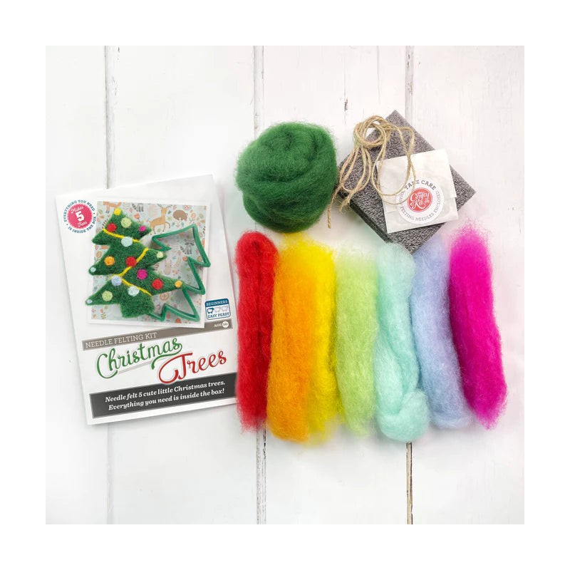 Kit creativo in lana cardata - albero di Natale 2