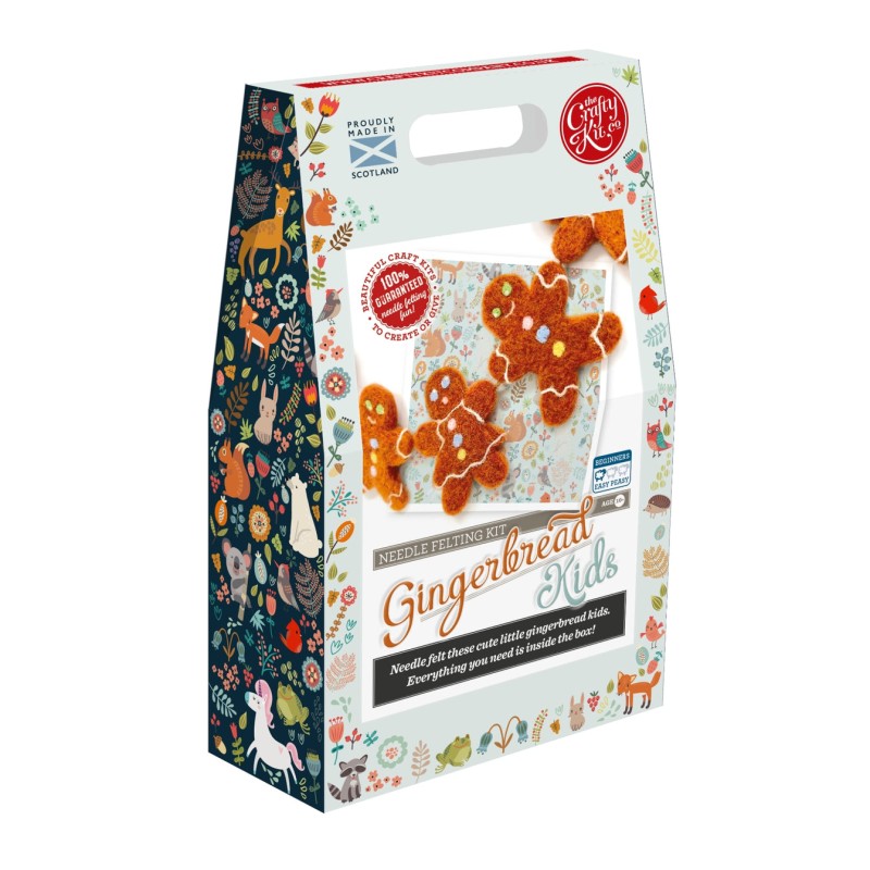 Kit creativo in lana cardata - omini di pan di...