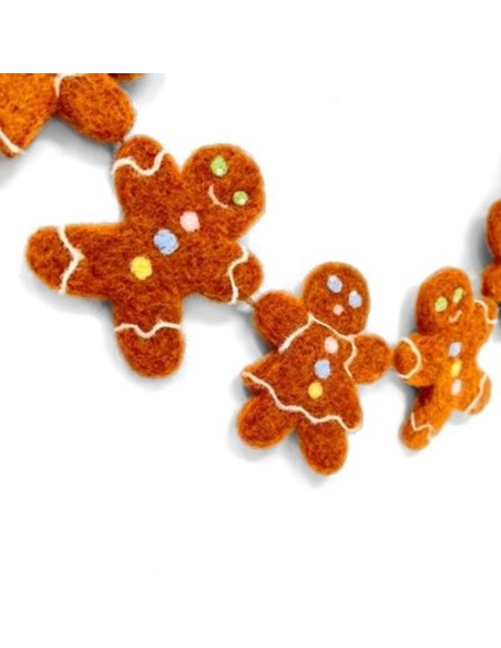 Kit creativo in lana cardata - omini di pan di zenzero