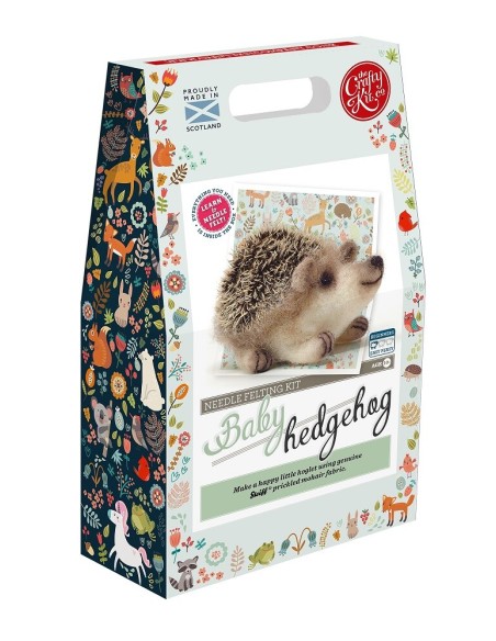 Kit creativo in lana cardata - piccolo riccio