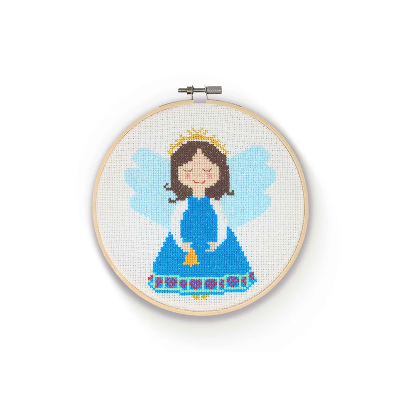 Kit creativo ricamo punto croce - angioletto