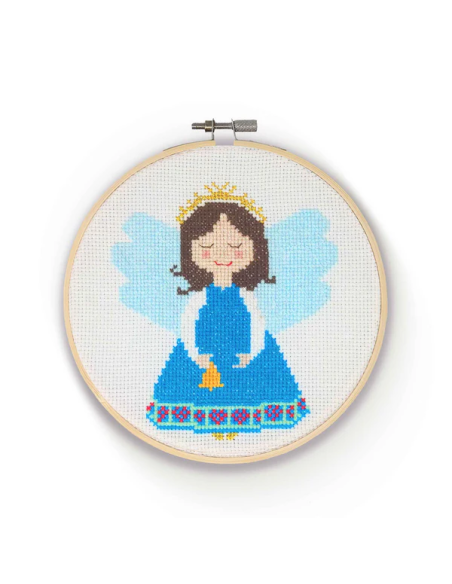 Kit creativo ricamo punto croce - angioletto