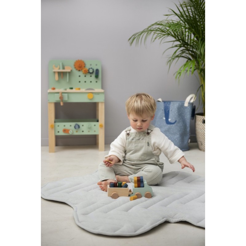 Auto in legno con rimorchio Trixie