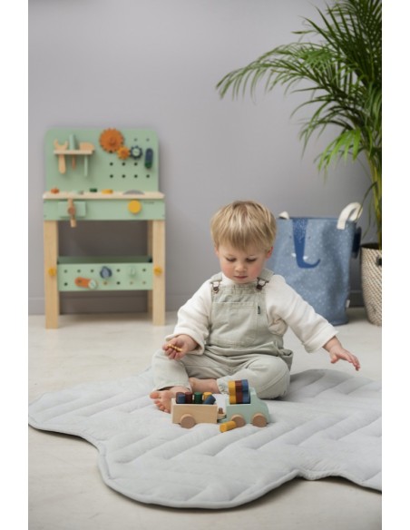 Auto in legno con rimorchio Trixie