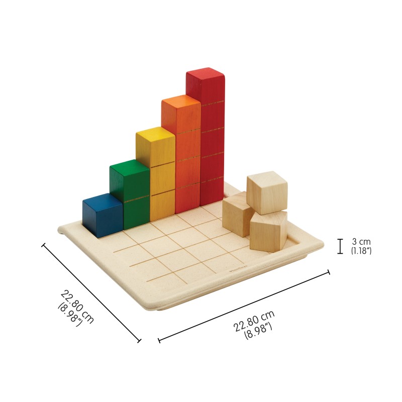 Colored Counting Blocks - Unit Plus - Plan Toys