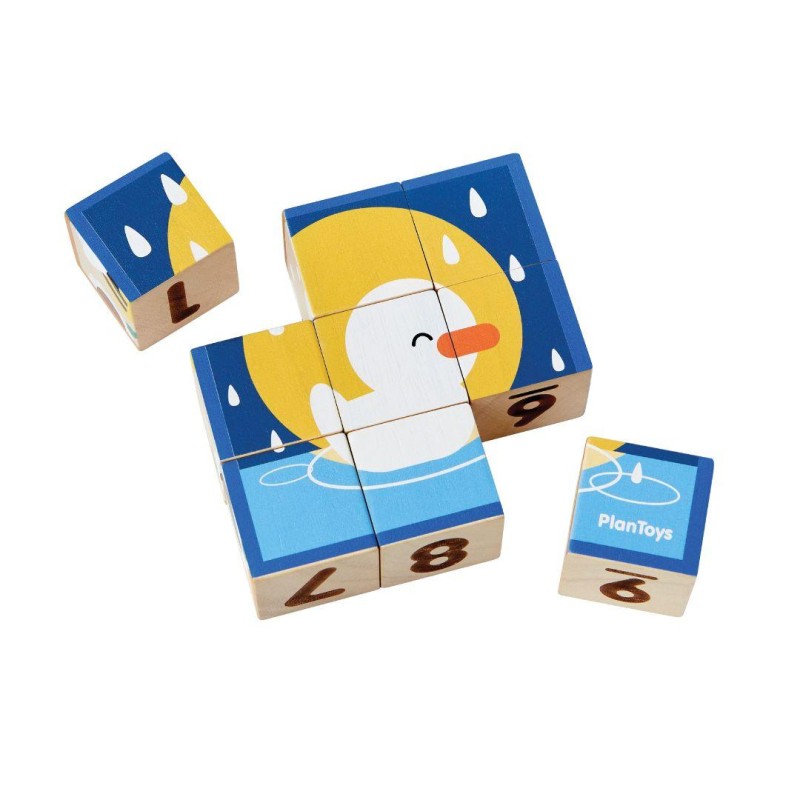 Animal Puzzle Cubes - Plan Toys