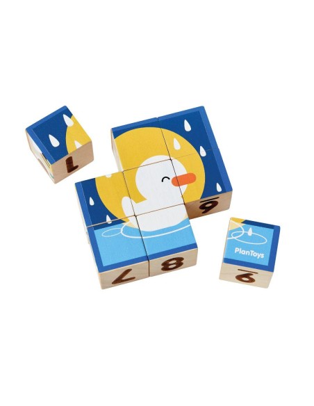 Animal Puzzle Cubes - Plan Toys