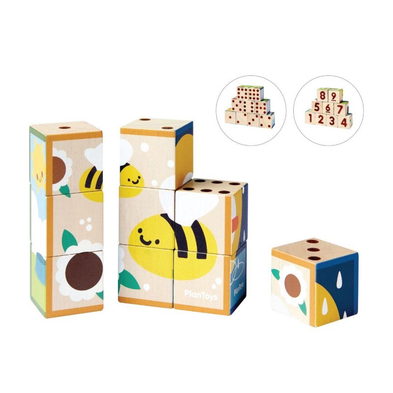 Animal Puzzle Cubes - Plan Toys